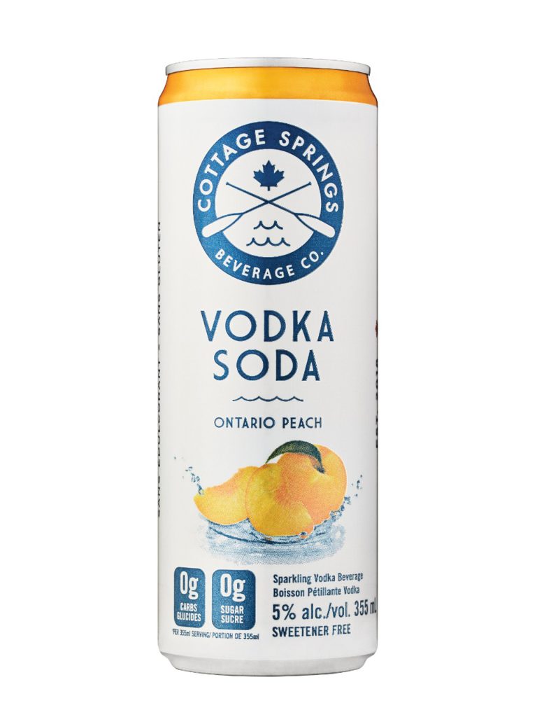 Cottage Springs Ontario Peach Vodka Soda - Harvest Market